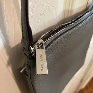 Michael Kors Charcoal Leather Shoulder Bag